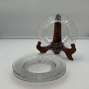 Vesta Clear Luncheon Plate by Glastonbury Lotus- set of 4